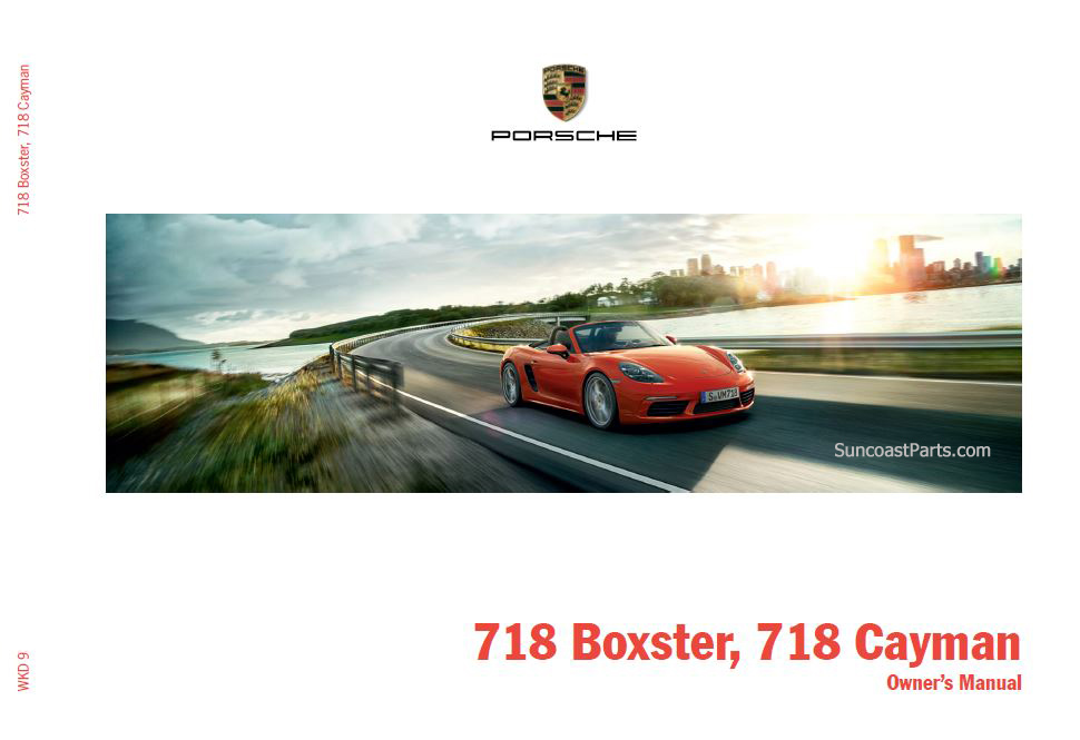 Owners Manual Book - Boxster / Cayman (718) : Suncoast Porsche Parts